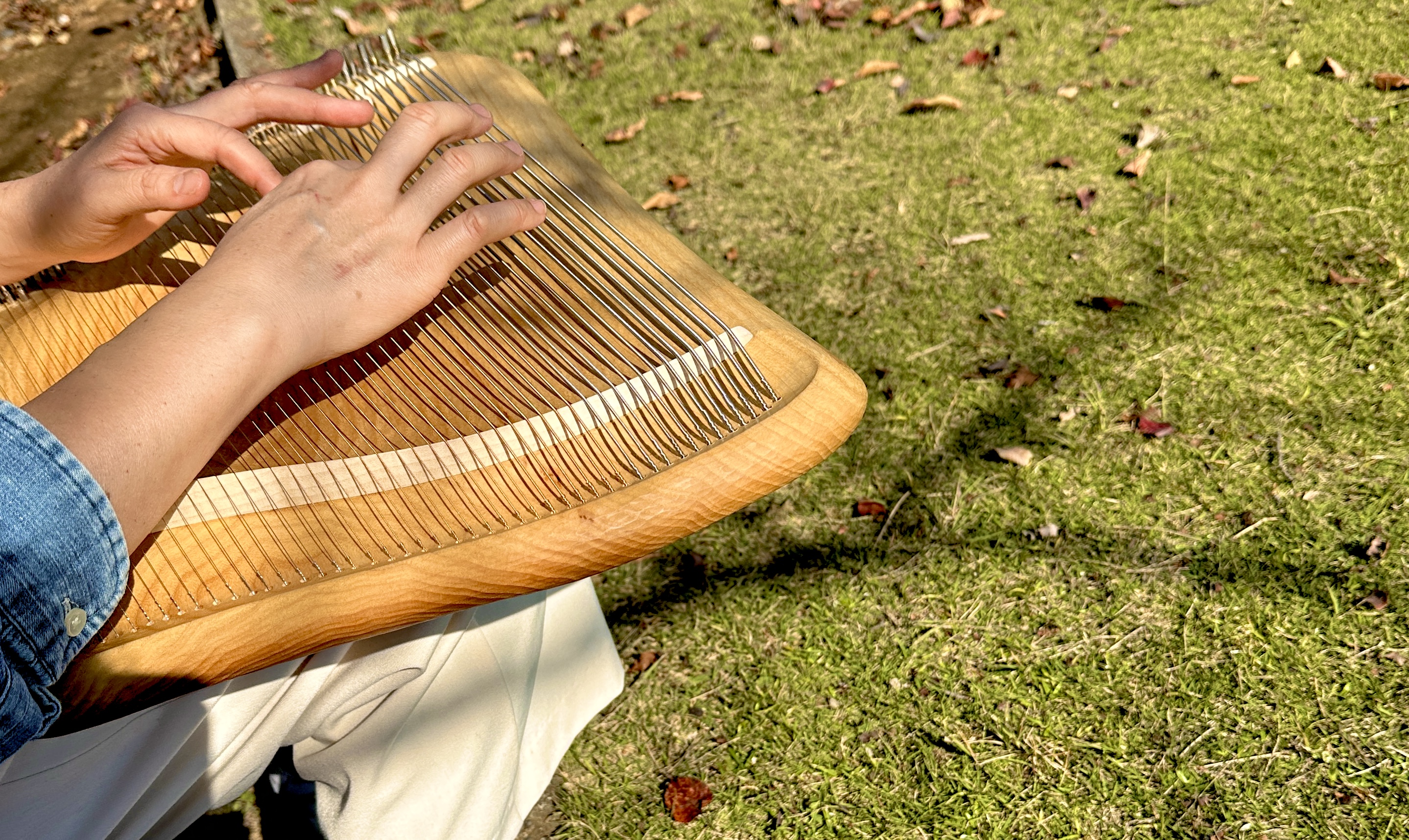 自然の中で奏でるライアー